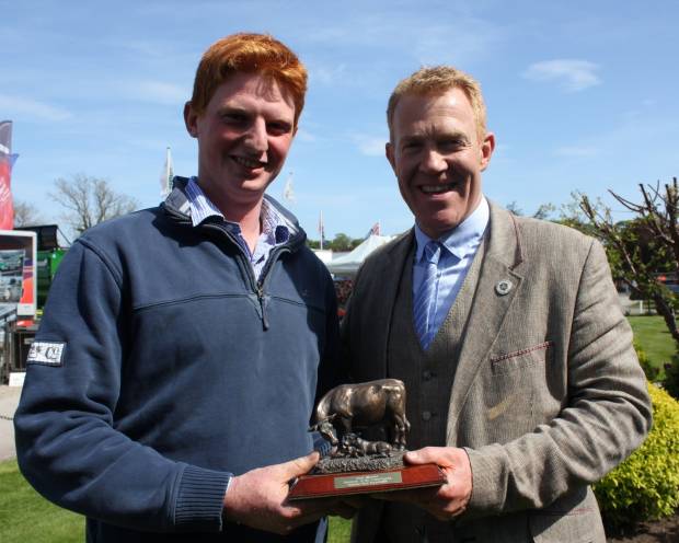 James Bonner, Future Beef Farmer Challenge Winner 2015 with Adam Henson