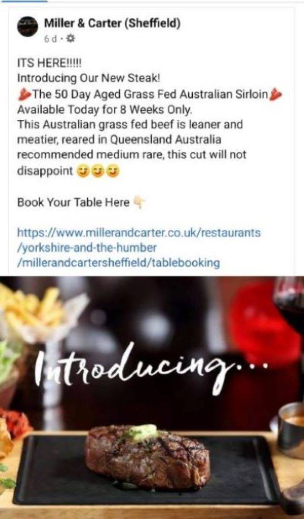 National Beef Association (NBA) questions Miller & Carter’s ‘crass’ promotion of Australian steak