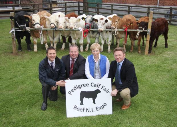 Event chairman David Connolly, and secretary Ann Orr, Colin Smith LMC; and Chris Mallon, National Beef Association