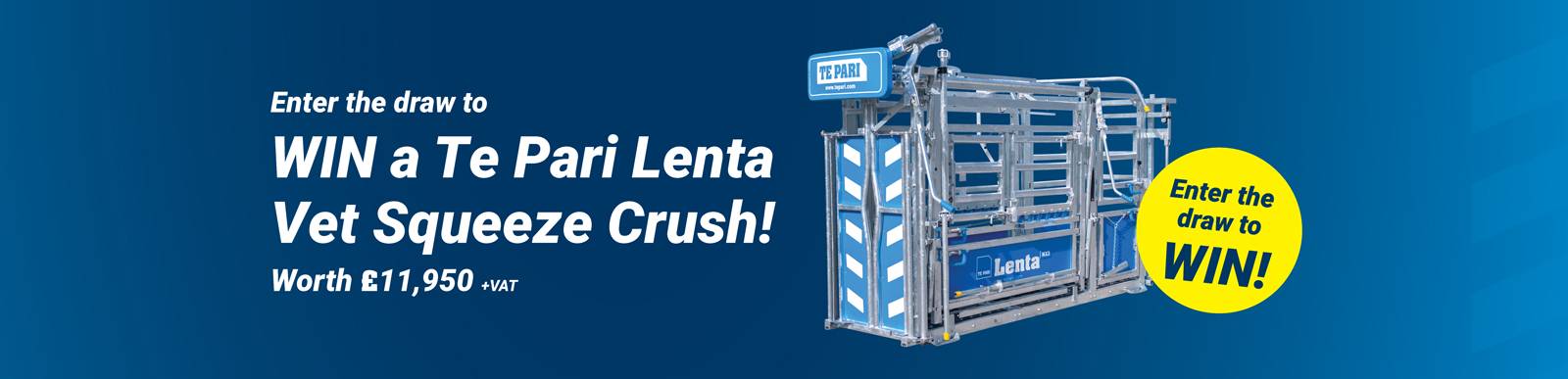 Enter the draw to win a te pari lenta vet sequeeze crush